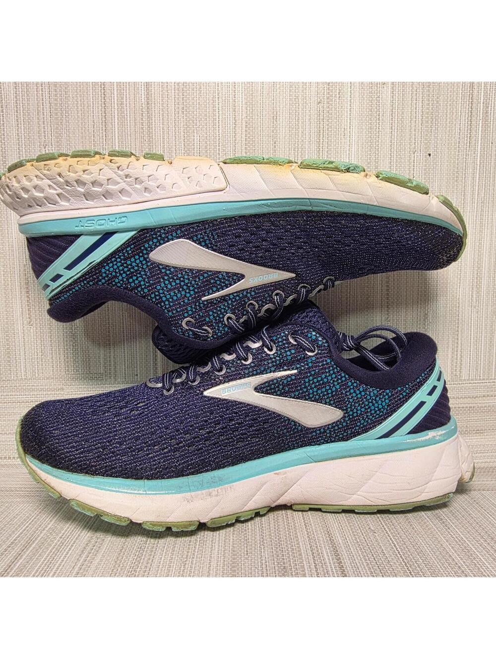 Brooks Ghost 11 blue running shoes, Size US 8.5